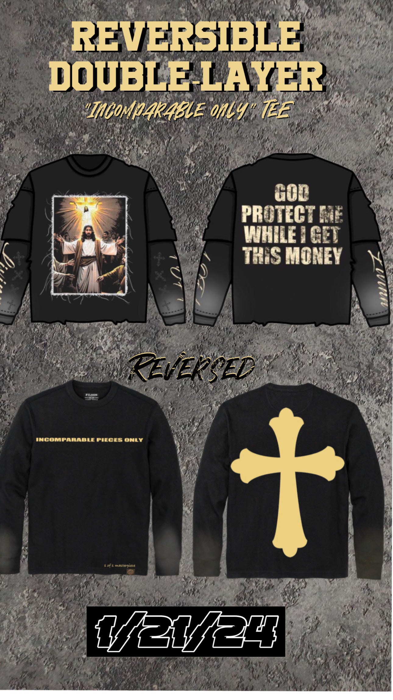 Reversible Double Layer “Incomparable Tee ✞”